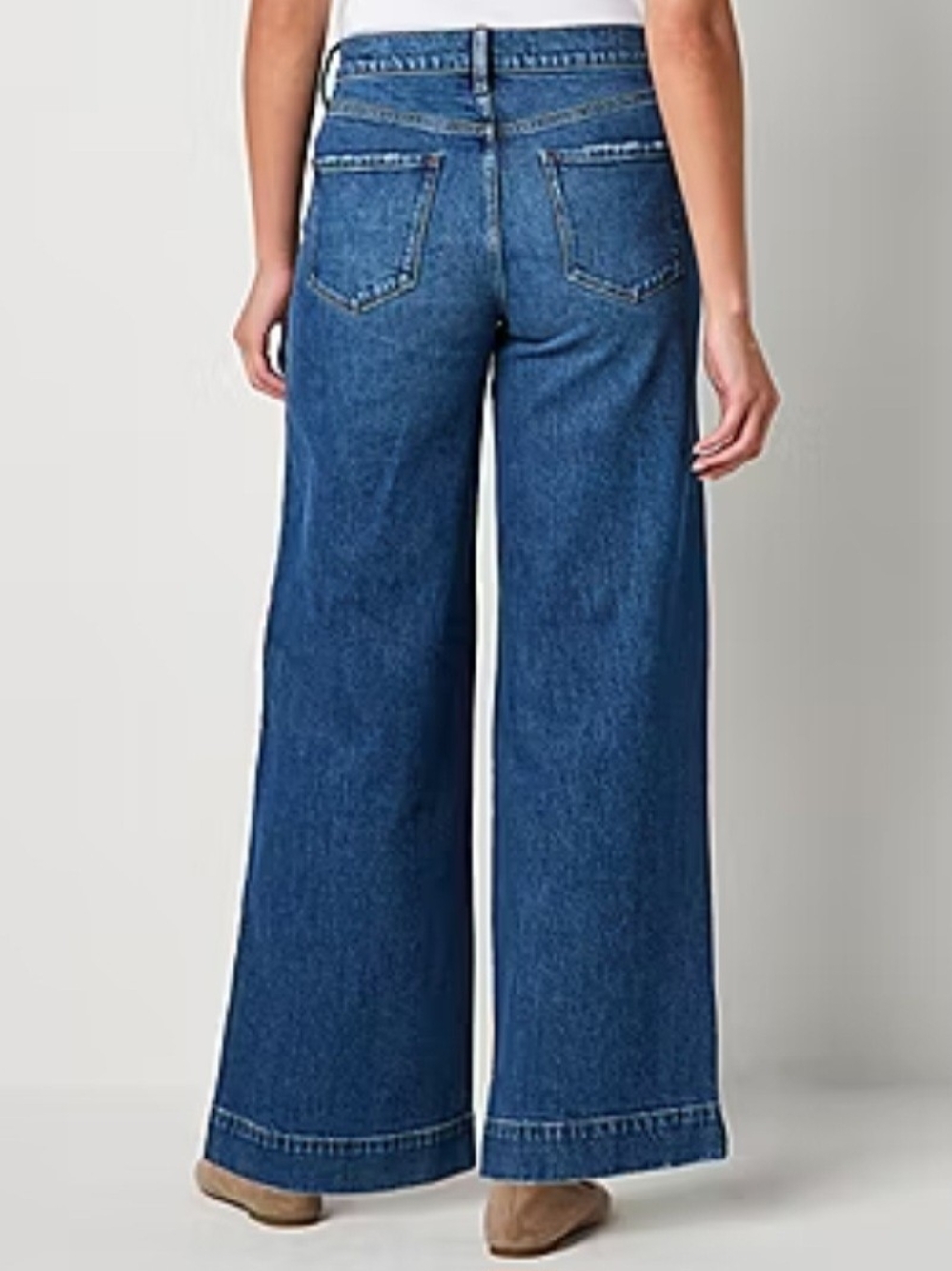 a.n.a Women's High-Rise Wide Leg Jeans - Blue Sz 18 - Picture 3 of 8